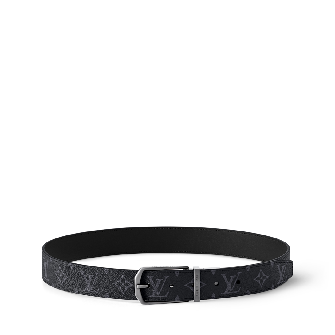 Slender 35mm Reversible Belt Monogram Eclipse Canvas - Men